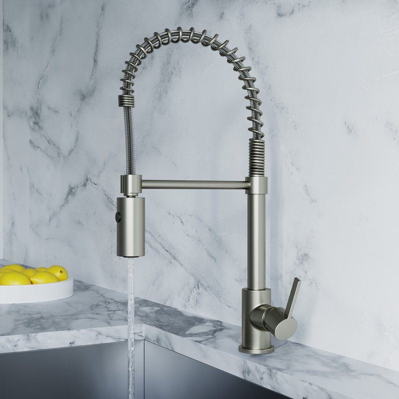 Dowell Pull Down Kitchen Faucet, Brushed Nickel
