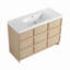 Meuble-lavabo autoportant avec lavabo en résine