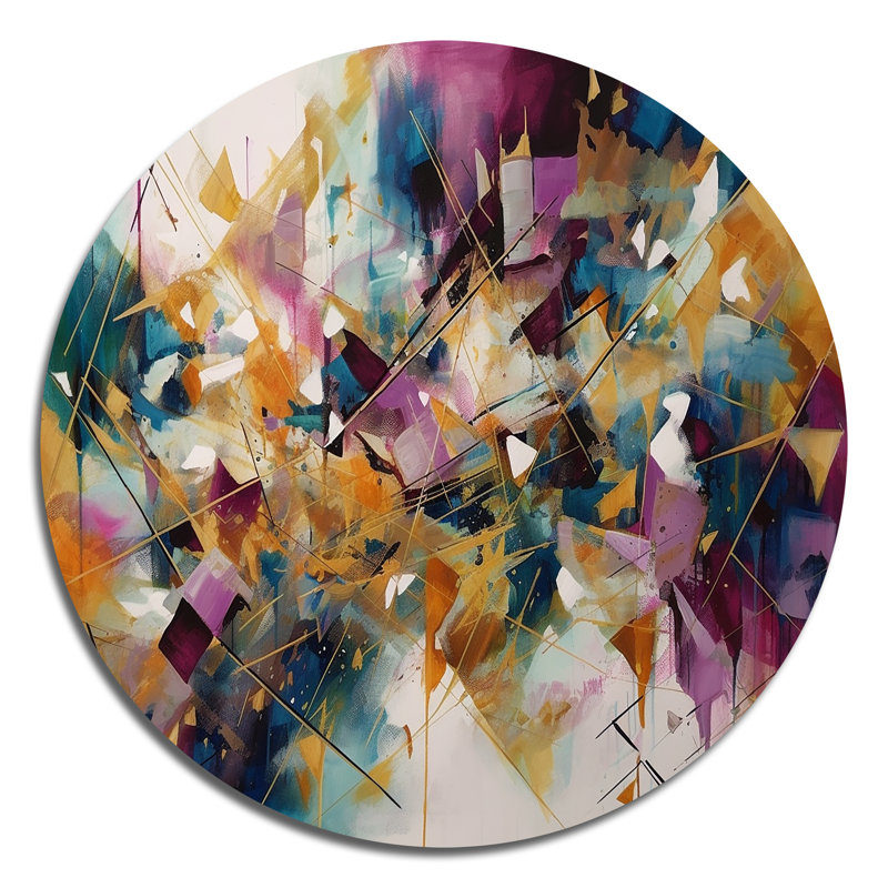 Abstract Wall Decor on Metal, 29" H x 29" W x 1" D