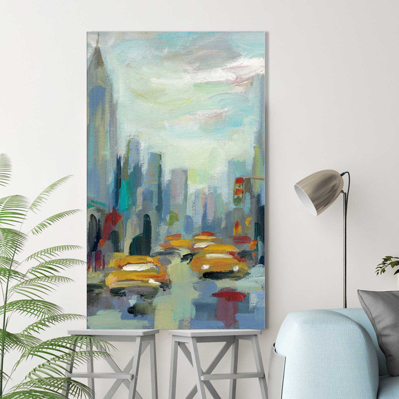 «Manhattan Sketches I V», reproduction de peinture acrylique sur toile, H 30 po x l 18 po x P 1 po, Toile tendue