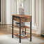 Biscette Nighstand With 2 Shelves and Drawer