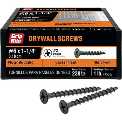 Primesource 114CDWS1 1Lb 1-1/4" Coarse Drywall Screw-1PK