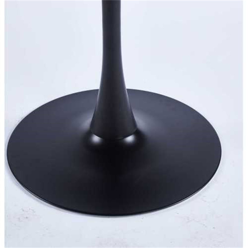 Table de salle à manger 23,62 ", Noir, H 28,93 po x l 23,62 po x P 23,62 po, Noir