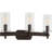 Regina 3-Light Indoor Antique Bronze Bathroom Vanity Wall Mount with Clear Glass Cylinder Shades