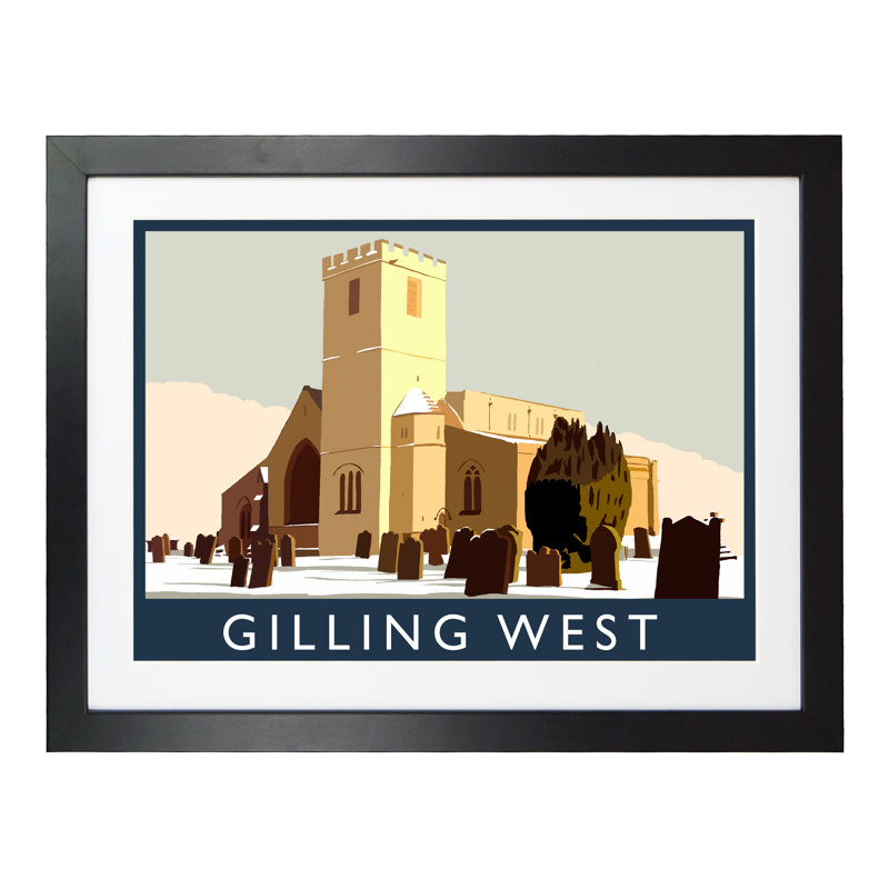 Gilling West 2 by Richard O'Neil - Print, Black Wood Frame, 33.5 cm H x 43.5 cm W x 2.2 cm D