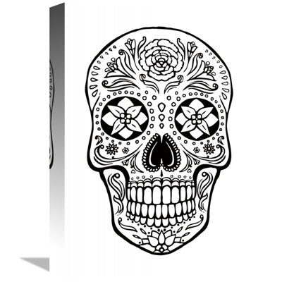 " Sugar Skull Coloring I " by Janelle Penner