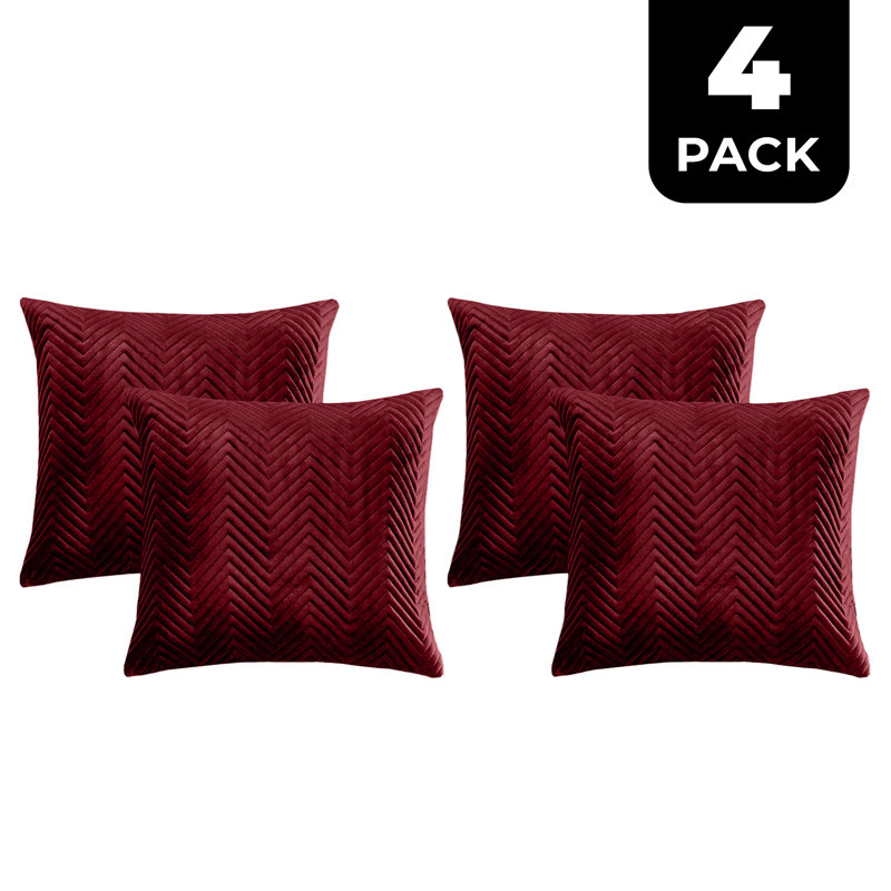 Square Scatter Cushion Cushion Cover, Burgundy
