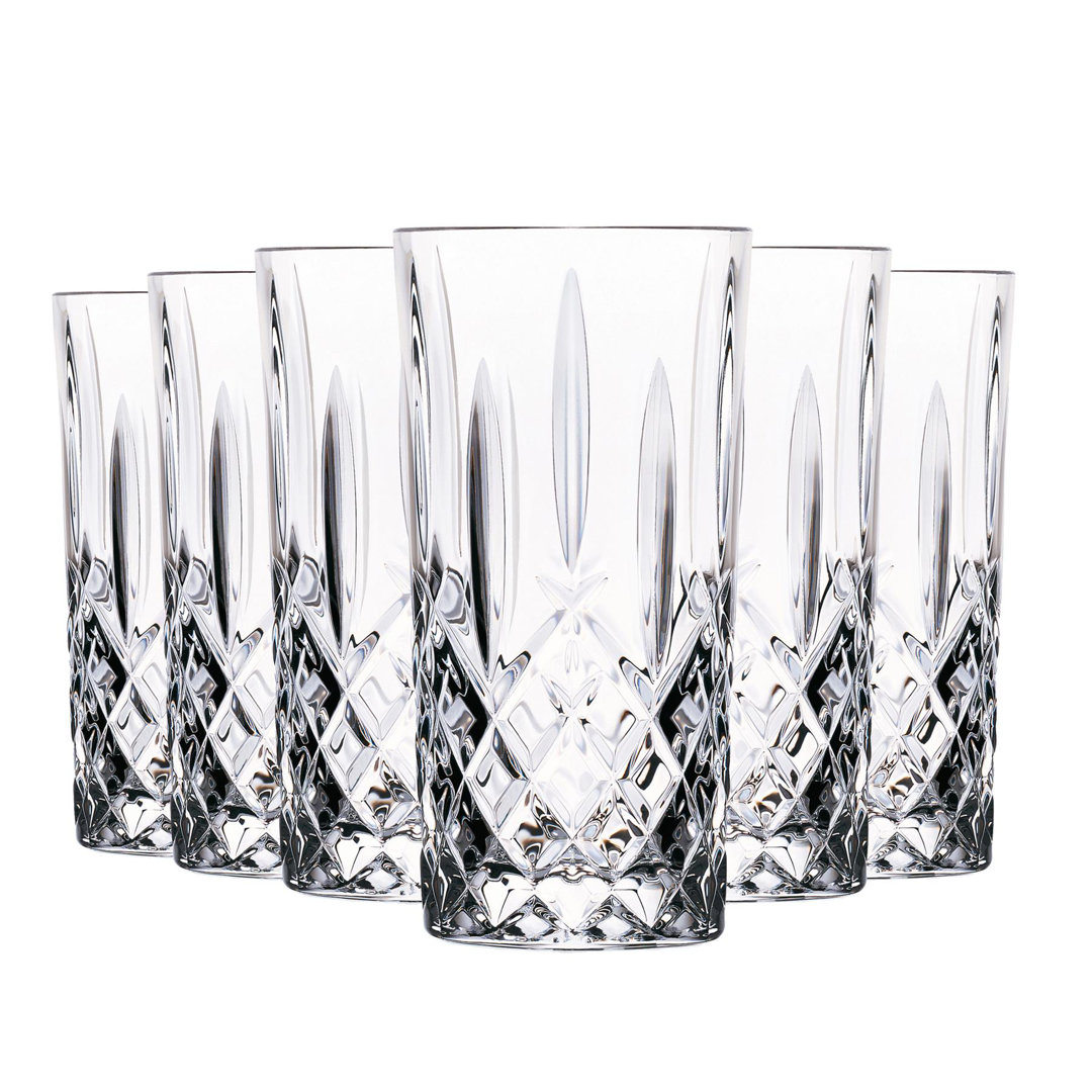 RCR Crystal - Orchestra Cut Glass Highball Cocktail Glasses Tumblers Set