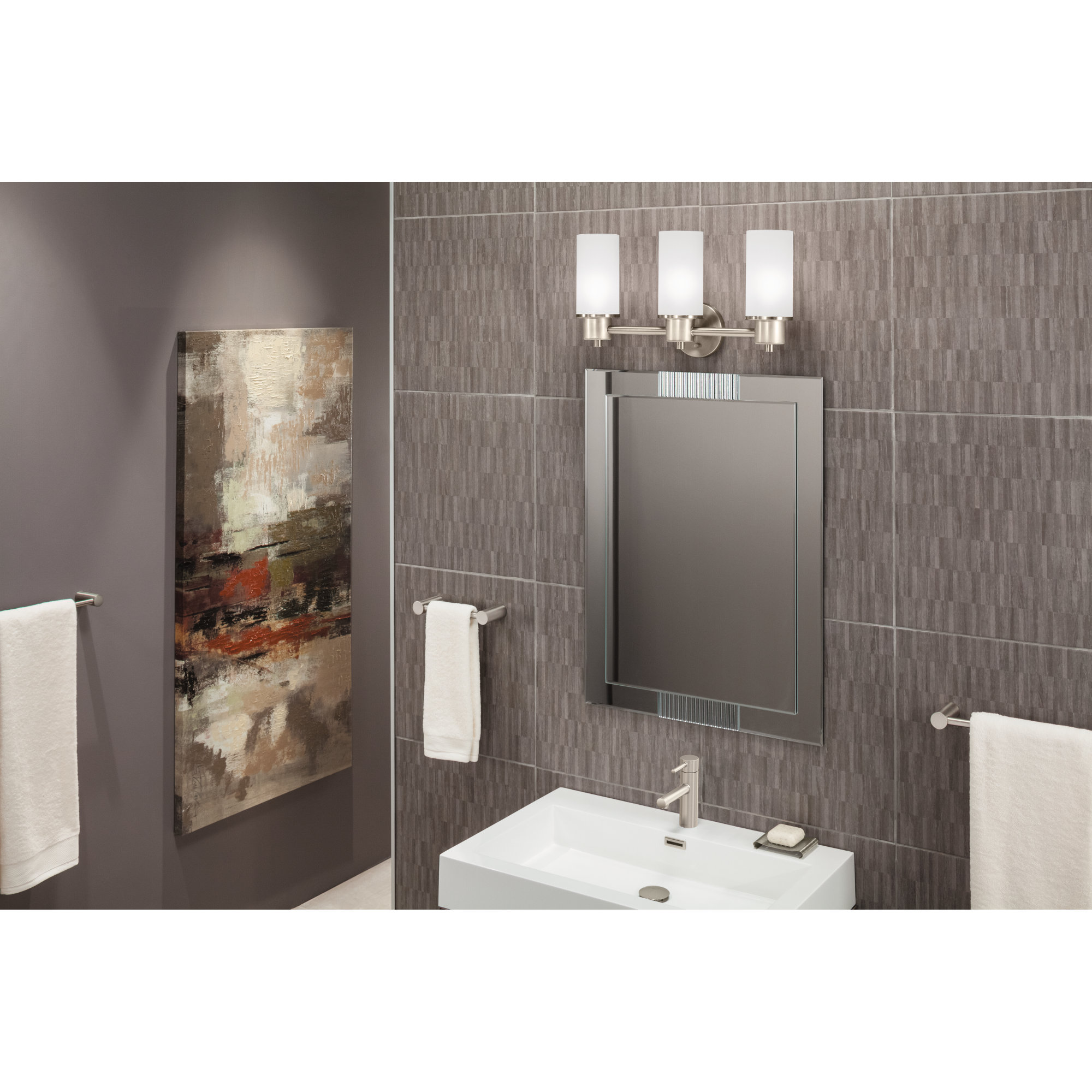 Align Single Hole Bathroom Faucet with Drain Assembly, Brushed Nickel