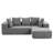 96.46" Wide L-shaped Sectional Sofa, Zero Assembly Required Cloud Teddy Fleece Sofa-905473192