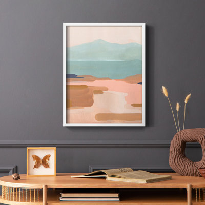 «Desert Sunrise I», reproduction encadrée - bois massif