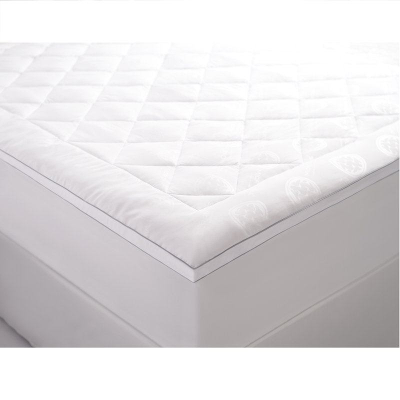 Villarreal 1'' Down Alternative Mattress Pad, White, King