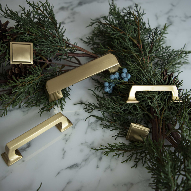 Studio Collection Cup Pull - 3" & 3-3/4" Center to Center Cabinet Pull Champagne Bronze - Transitional Hardware for Drawers & Cabinets