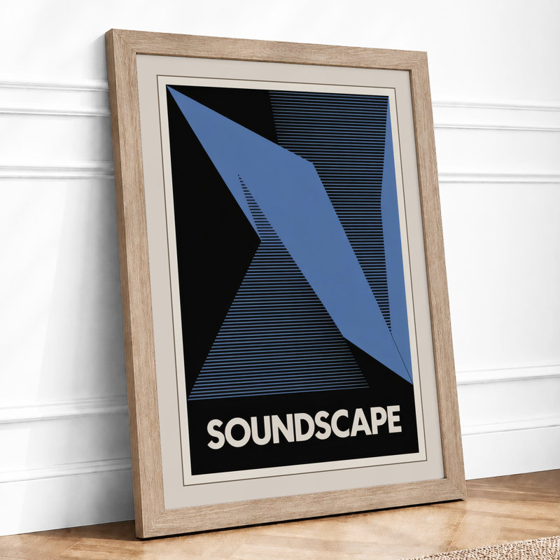 Soundscape Minimalist - Print, A1 - 84.1 x 59.4 cm, Oak