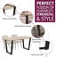80cm Rectangular Dining Set with Upholstered Chairs-1157873945-1157873957-1157873959