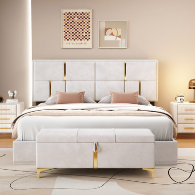 Zoja Upholstered Metal Platform Storage Bed -  Everly Quinn, 6B1BA2D457814A29878502055C6EBBC9