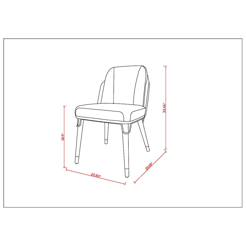 Estelle Upholstered Side Chair, Cream, 2