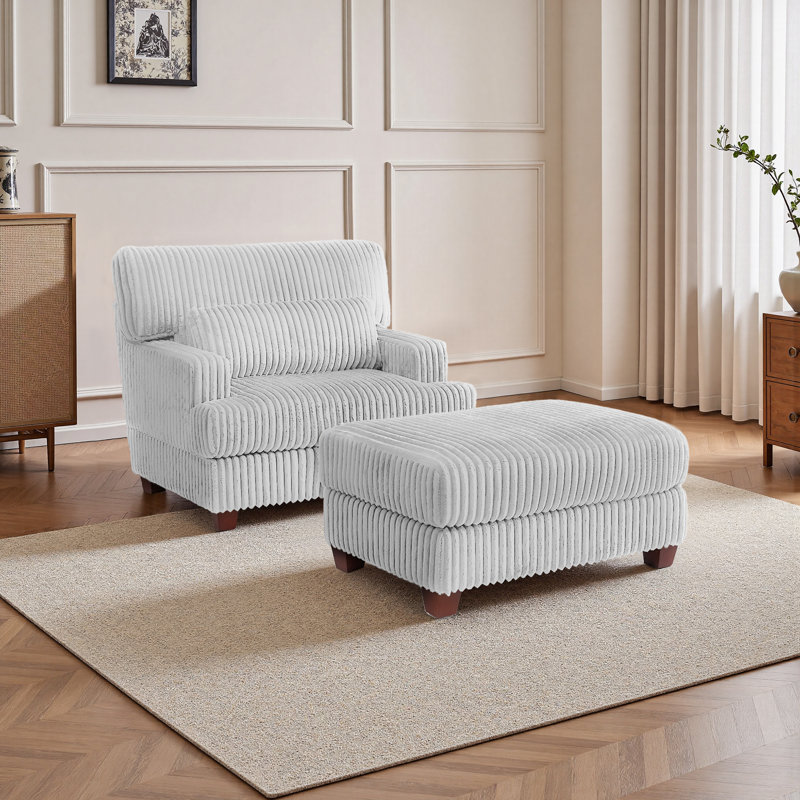 Ermia 92Cm Wide Armchair, Grey Faux Fur