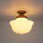 Lunara 1 - Light Glass Schoolhouse Semi Flush Mount