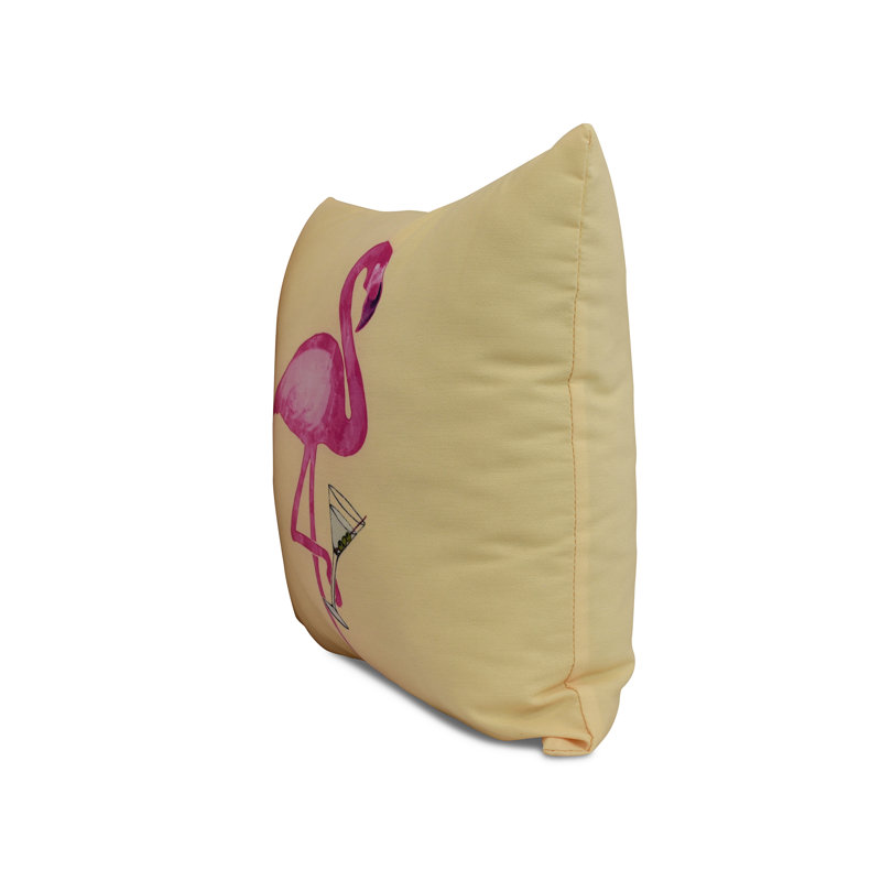 Palm Beach Outdoor Reversible Throw Pillow, Yellow, 20" x 20"