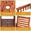 3 Pieces Wooden Table Chairs Set With Cushions Acacia Wood Loveseat With Table