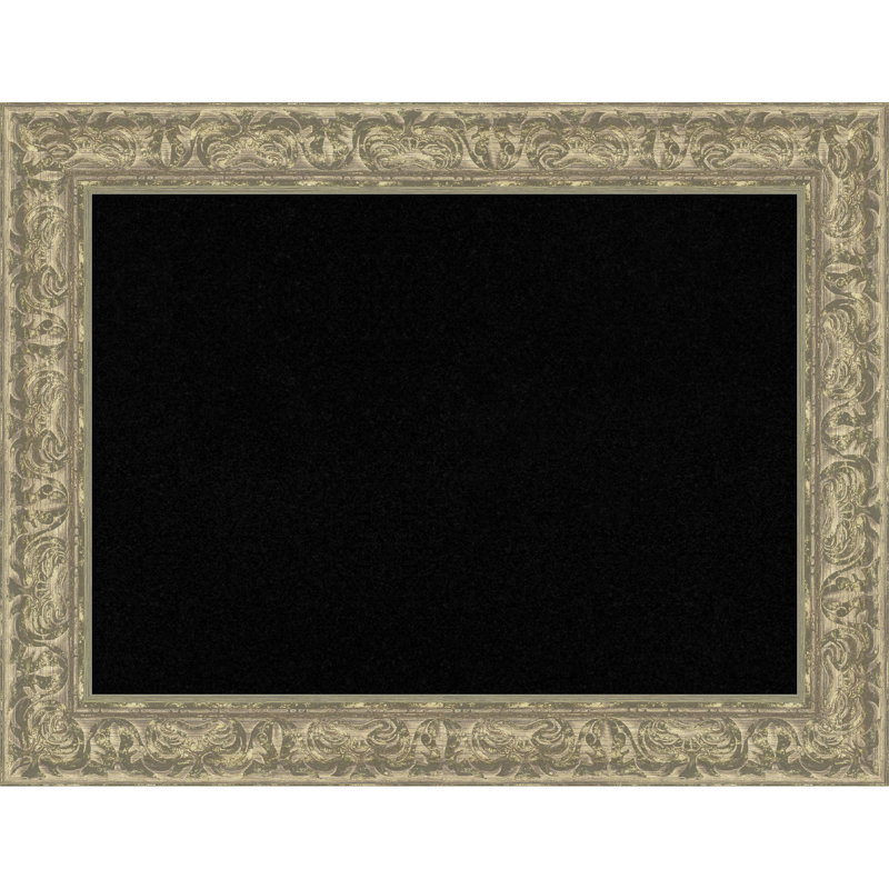 Tableau de luxe encadré argenté de luxe, babillard en liège, tableau d'organisation, tableau d'affichage, H 27 po x l 35 po