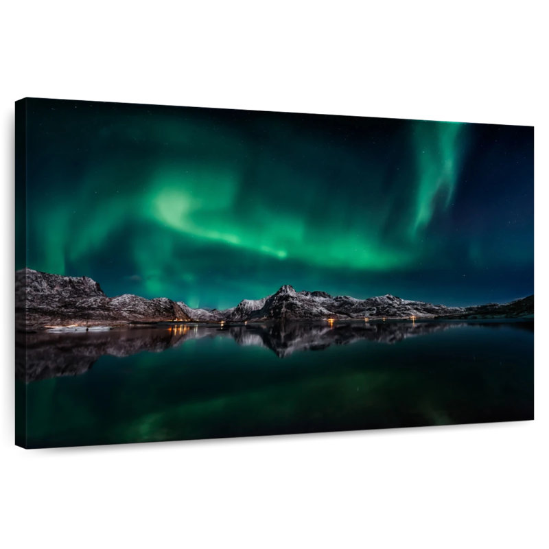 Alvord Lofoten Aurora Reflection, 32" H x 48" W
