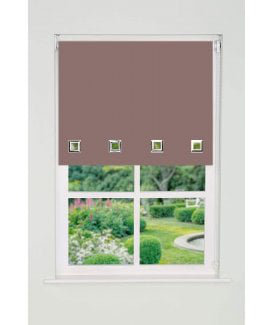 Semi Sheer Roller Shade, Brown, 50cm W x 165cm L