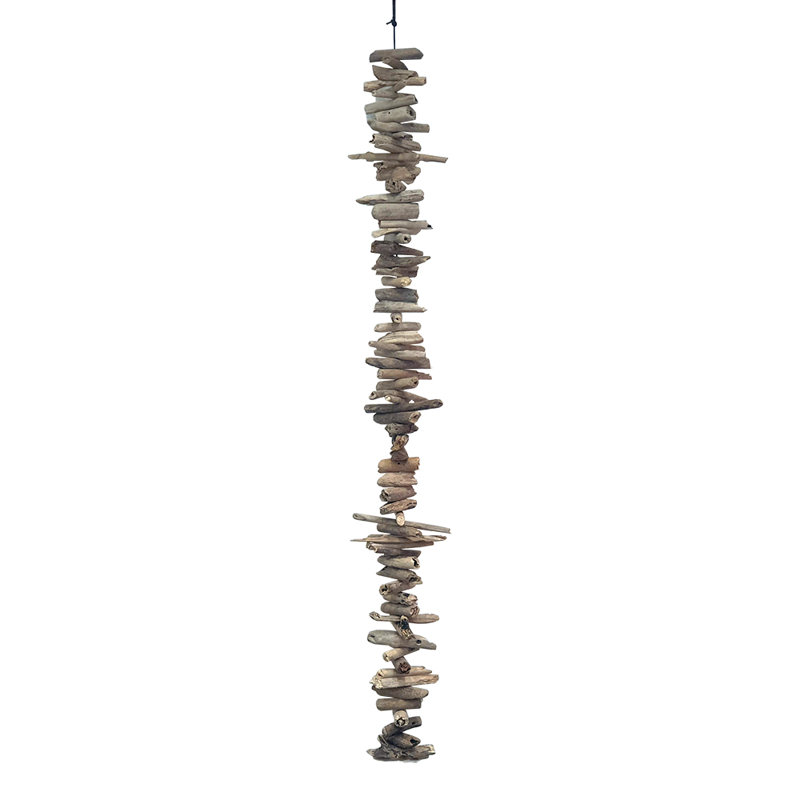 Hand Woven Wood Wall Hanging, 157.5cm H x 12.5cm W x 12.5cm D