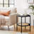 Round End Table Side Table with 2-Tier Storage Shelves(Set of 2)