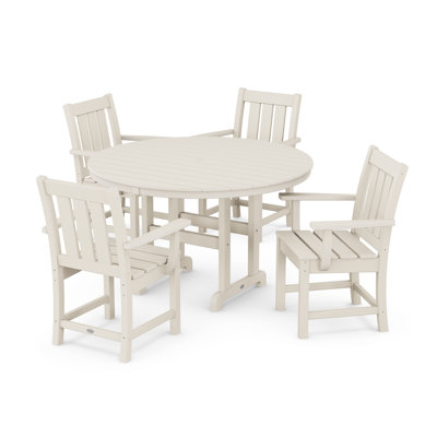 Oxford 5-Piece Round Farmhouse Dining Set