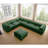 Large Modular Sectional Sofa Sectional Couch With Storage Chenille Sectional Sofa For Living Room, Cylindrical Backrest And Armrests 6 Seats,Green-234287571