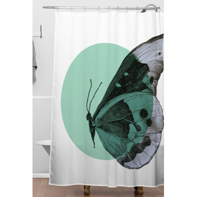 Rideau de douche à papillon simple morgan kendall