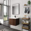 Armoire de salle de bain avec lavabo, portes à fermeture douce, conception à fixation flottante pour petite salle de bain-1300759466-1300759464