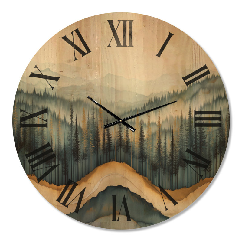 Horloge murale en bois doré, Très grand