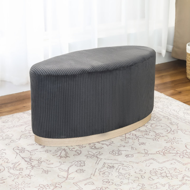 Elliptical Soft Bench, Dark Gray