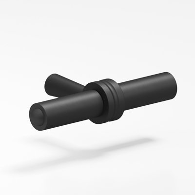 Round, Collared T Cabinet Knob With Tapered Post