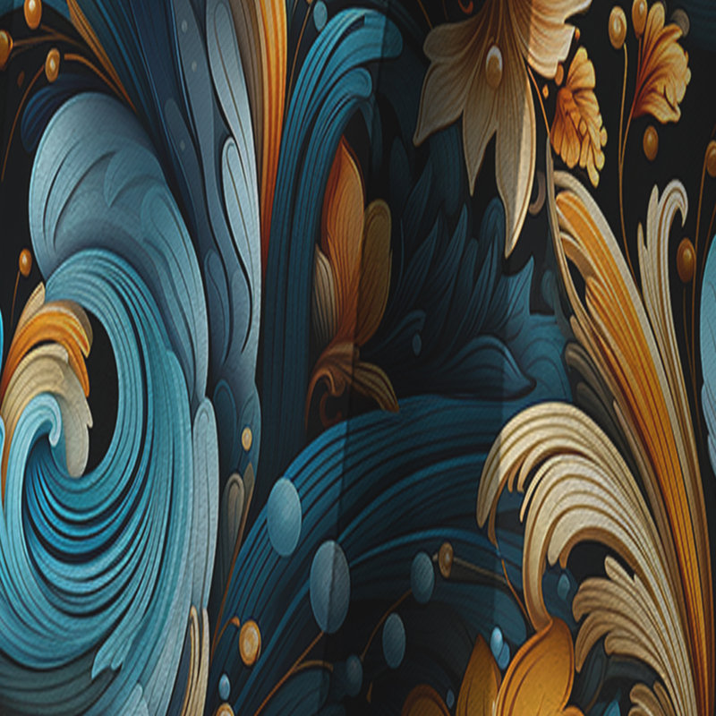 Rideau à motif floral industriel chic et motif cachemire III - 1 panneau, L 52 po x L 84 po