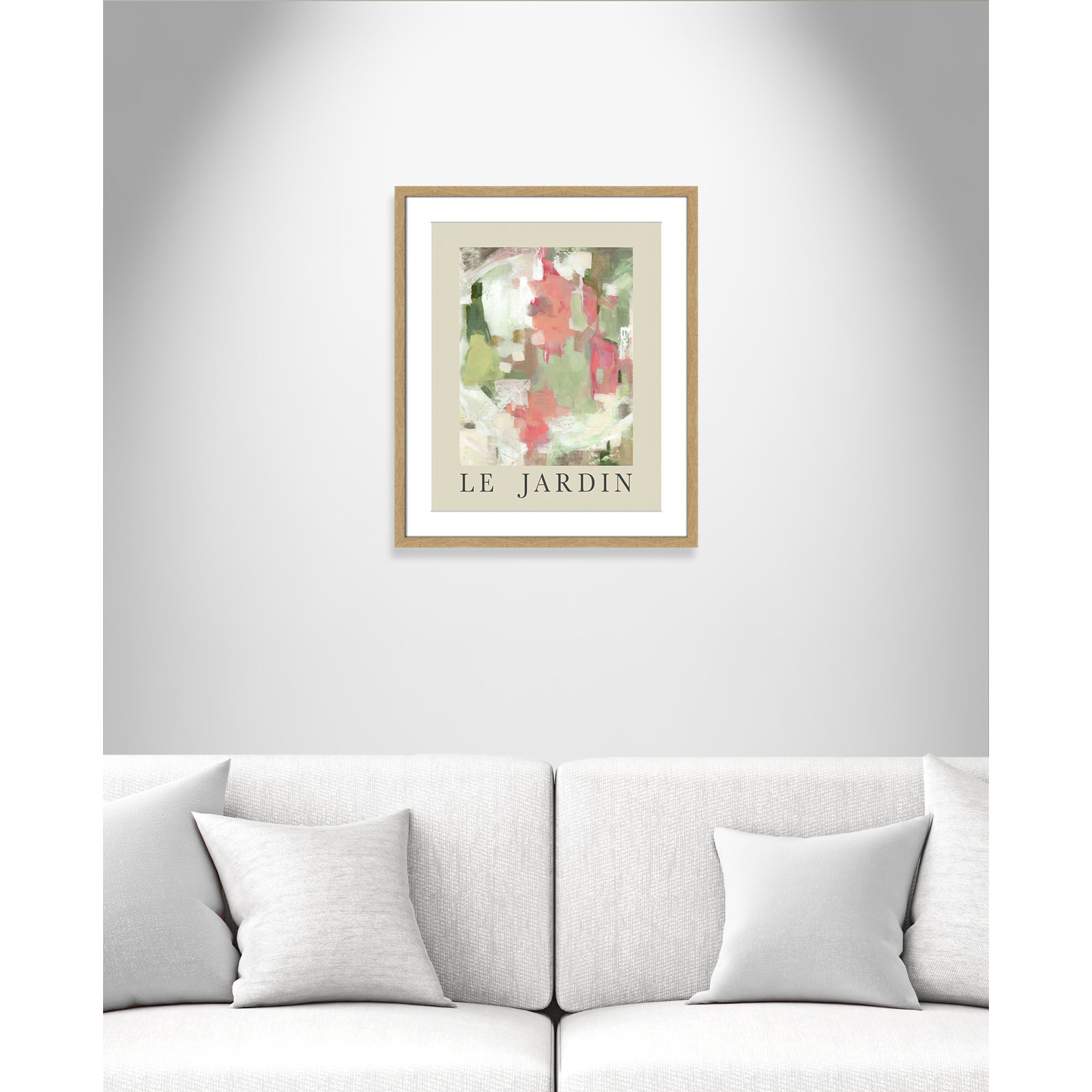 Botanical Poster Collection " Le Jardin " by Carol Robinson, Yes, 25.5" H x 21.5" W x 1.25" D, Natural Single Picture Frame