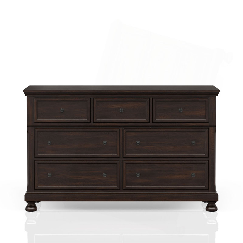 Commode à sept tiroirs, Marron foncé