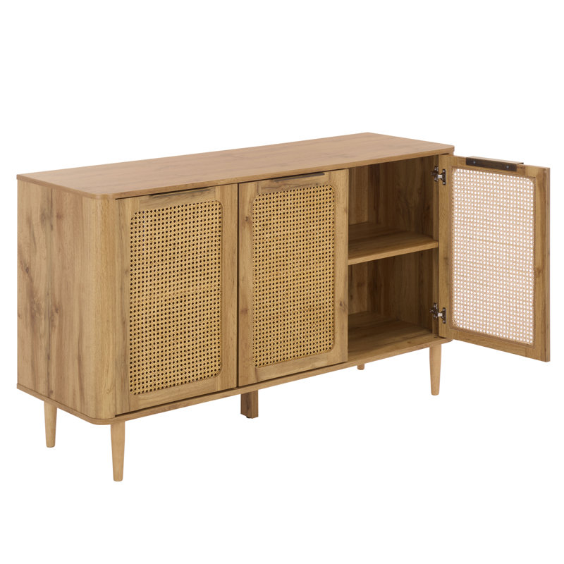 Brey 3 Door Tv Stand, Oak