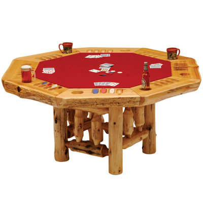 Table de poker 8 faces Fireside Lodge Cedar Log