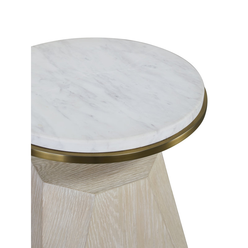 Cadence Stone End Table, Sand Cerused