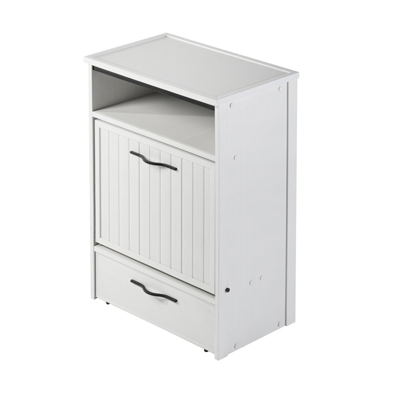 Station d'alimentation pour chien Ian ECOFLEX avec rangement intégré et bols doubles, Blanc antique