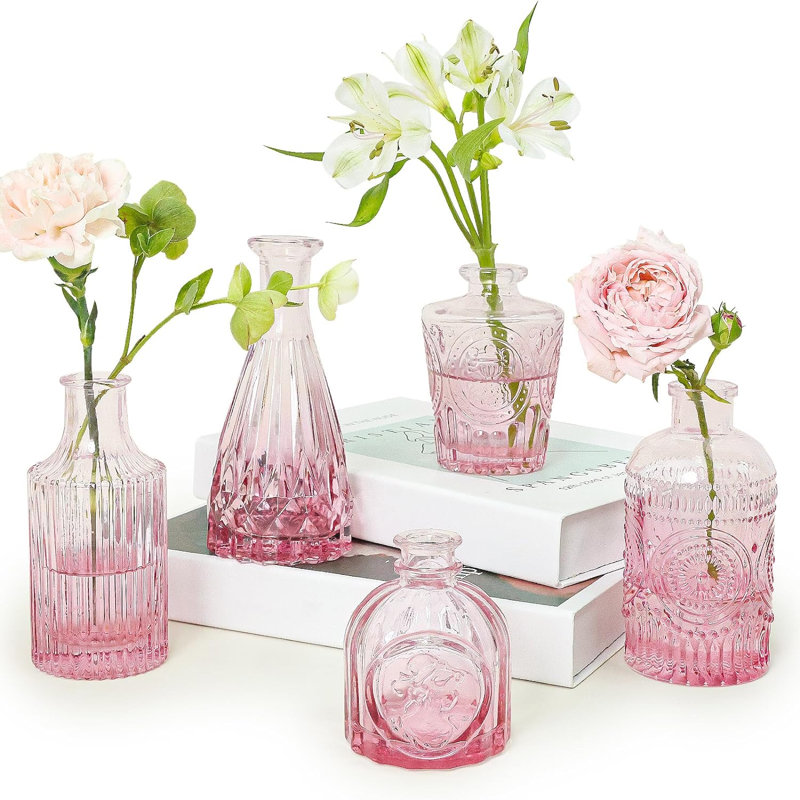 Noblitt Glass Table Vase, Pink