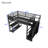 Full Size Metal Loft Bed with Staircase, Wardrobe, L-Shaped Desk, Storage Shelves, LED Lights & Charging Station-171954729