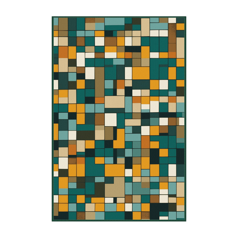 Soil Squares Rug, Rectangle 4' x 6'