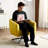Metal Leg Velvet Swivel Chair-608240664