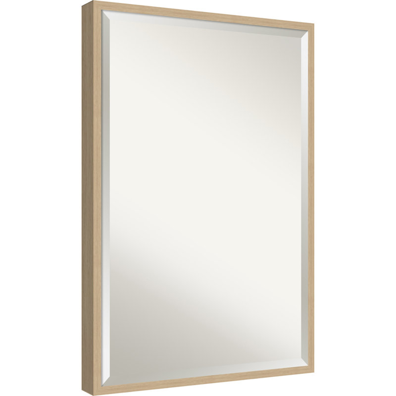 Miroir mural de salle de bain Alberto, L 25,25 po x H 37,25 po, Emery naturel