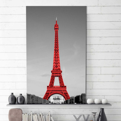 " Eiffel Tower In Red " by Emily Navas